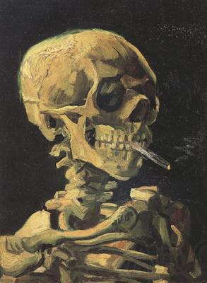 Vincent Van Gogh Skull with Burning Cigarette (nn04) Germany oil painting art